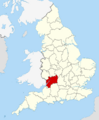 Gloucestershire UK locator map 2010