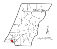 Map of Elim, Cambria County, Pennsylvania Highlighted.png