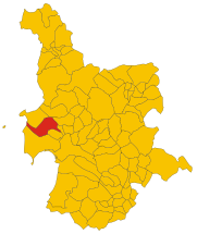 Map of comune of Riola Sardu (province of Oristano, region Sardinia, Italy) - 2016.svg