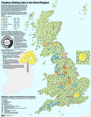 Archivo:Map of the Telephone Dialling Codes in the United Kingdom