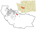 Pierce County Washington Incorporated and Unincorporated areas Prairie Ridge Highlighted