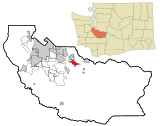 Pierce County Washington Incorporated and Unincorporated areas Prairie Ridge Highlighted.svg