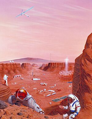 Archivo:Possible exploration of the surface of Mars