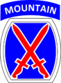 Shoulder sleeve insignia of the 10th Mountain Division (1944-2015)