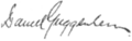 Signature of philanthropist Daniel Guggenheim