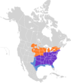 Spizella pusilla map