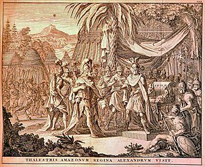 Archivo:Thalestris, Queen of the Amazons, visits Alexander (1696)