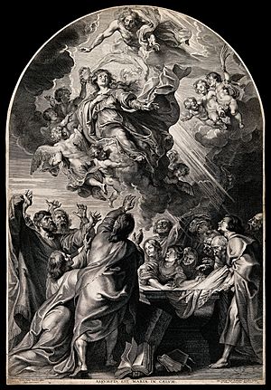 Archivo:The Assumption of the Virgin. Engraving by P. Pontius, 1624, Wellcome V0034539