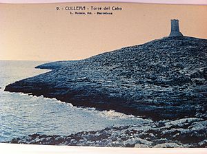 Archivo:Torre del Cabo de Cullera desde acantilado