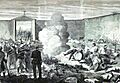 1874-08-30, La Ilustración Española y Americana, Fusilamiento de prisioneros de la columna Nouvilas en el cementerio de Llayés, el 17 de julio (cropped)