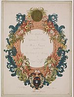 Archivo:Albert van Spiers - A floral frontispiece with a portrait medallion of Agnes Block