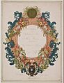 Albert van Spiers - A floral frontispiece with a portrait medallion of Agnes Block