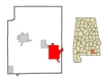 Coffee County Alabama Incorporated and Unincorporated areas Enterprise Highlighted