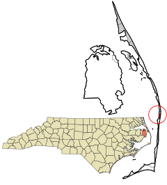 Dare County North Carolina incorporated and unincorporated areas Salvo highlighted.svg