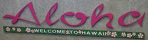 Archivo:Flughafen Honolulu Begrüßung