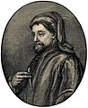 Geoffrey Chaucer - Illustration from Cassell's History of England - Century Edition - published circa 1902