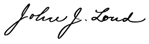 John J Loud Signature