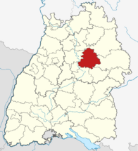 Locator map WN in Baden-Württemberg.svg