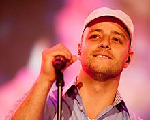 Maher Zain at Tuisa charity concert Essen Germany 2012.jpg