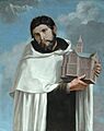 Maino St. Agabus standing in front of a clouded sky 110.5 x 90.2 cm