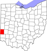 Map of Ohio highlighting Preble County.svg