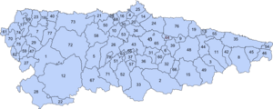 Archivo:Mapa de Asturias con municipios