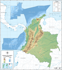 Archivo:Mapa de Colombia (relieve)