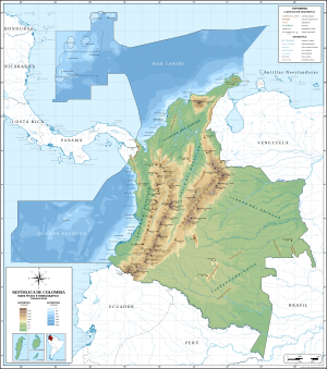 Archivo:Mapa de Colombia (relieve)
