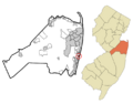 Monmouth County New Jersey Incorporated and Unincorporated areas Ocean Grove Highlighted