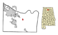 Morgan County Alabama Incorporated and Unincorporated areas Somerville Highlighted