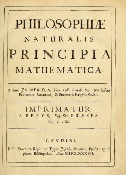 Newton's Principia title page