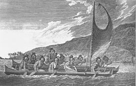 Archivo:Priests traveling across kealakekua bay for first contact rituals