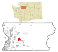 Snohomish County Washington Incorporated and Unincorporated areas Lake Roesiger Highlighted