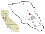 Sonoma County California Incorporated and Unincorporated areas Windsor Highlighted.svg
