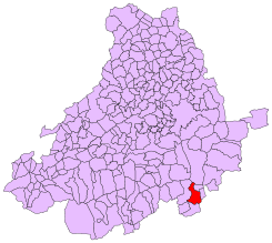 Extensión y ubicación del término municipal de Sotillo de la Adrada dentro de la provincia de Ávila