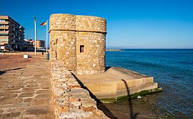 Torre de La Mata in La Mata, Torrevieja, Alicante, Spain, 2022 January.jpg