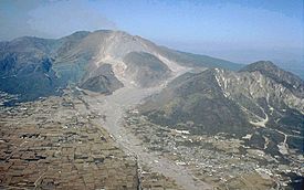 Unzen pyroclastic and lahar deposits.jpg