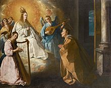 Zurbarán - Aparición de la Virgen a San Pedro Nolasco (The Appearance of the Virgin to Saint Peter Nolasco), ca. 1628-1630.jpg