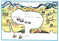 Archivo:1600 drawing of Dutch ships in Taiwan
