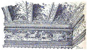 Archivo:1889. Friso y techo del palacio condal - Soriano