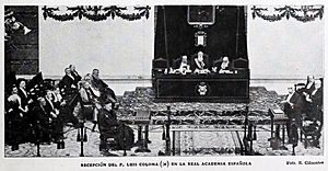 Archivo:1908-12-12, Blanco y Negro, Recepción del P. Luis Coloma en la Real Academia Española, Cifuentes