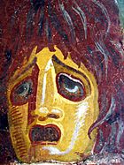 Archivo:Affresco romano - maschera tragica - Pompeii