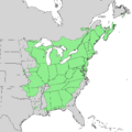 Amelanchier arborea range map 1