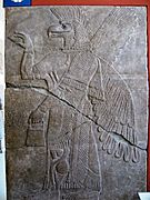 Assyrian relief with mythological beast Vorderasiatisches Museum Berlin