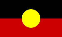 Bandera  de los aborígenes de Australia