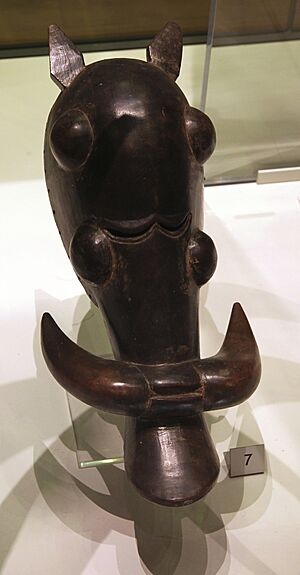 Archivo:British Museum Room 25 Mask Warthog Senufo people 17022019 4995