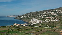Vista de Caleta-La Guardia, en la costa mediterránea