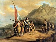 Archivo:Charles Bell - Jan van Riebeeck se aankoms aan die Kaap