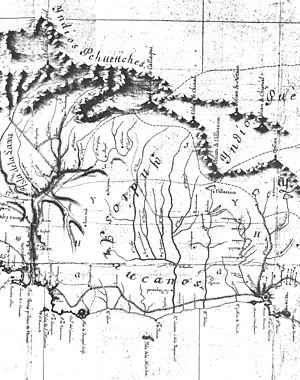 Archivo:Chile Araucano en el plano General del Reyno de Chile en la América Meridional de Andrés Baleato (1793)