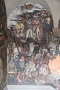 Archivo:Diego Rivera Mural of Mexican History (9778954975)